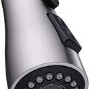 Angle Simple Kitchen Faucet Head Replacement, G 1/2 or 13/16 Inch Male Thread Connector, Tested to NSF/ANSI/CAN 61 & 372, Sink Faucet Sprayer Attachment, Stream Spray and Pause Mode, Brushed Nickel