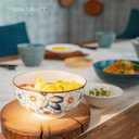 Japanese Ceramic Bowls, 4.5-Inch for Kitchen,Rice and Salad, Various Combinations of Japanese Style Blue and White Porcelain (Set of 2)