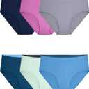 Fruit of the Loom Women's Breathable Underwear, Moisture Wicking Keeps You Cool & Comfortable,  (7, Micro Mesh - Low Rise Brief - 6 Pack - Colors May Vary)