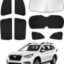 Canvcle Sunshades for 2019-2025 2026 Subaru Ascent Touring Accessories Windshield Sun Shade Side Rear Window Shade Cover Sun Visor Privacy Protection Keep Vehicle Cool Black 8PCS