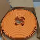 Pool Backwash Hose 1.25" x 100 FT - Heavy Duty Burst Resistant PVC Pool Pump Hose for Inground Pools, Sump Pump Discharge & Filter Drainage, with Clamp (Orange)