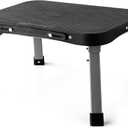 11" Folding Step Stool, Non-Slip 16x12 Large Platform, Portable Compact Sturdy Steel Frame for Kids Adults Seniors at Indoor Outdoor - Durable & Safe, Black