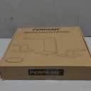 Bathroom Faucets for Sink 3 Hole - 8 Inch Waterfall Bathroom Sink Faucets with Metal Pop-up Drain and Supply Lines, Modern Widespread Elegant Faucet, P3009B (Matte Black)