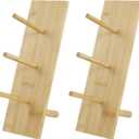2 Pcs Wood Donut Wall Stand Reusable Doughnut Display Stand Decorative Bagel Holder Multipurpose Doughnut Holder for Dessert Table