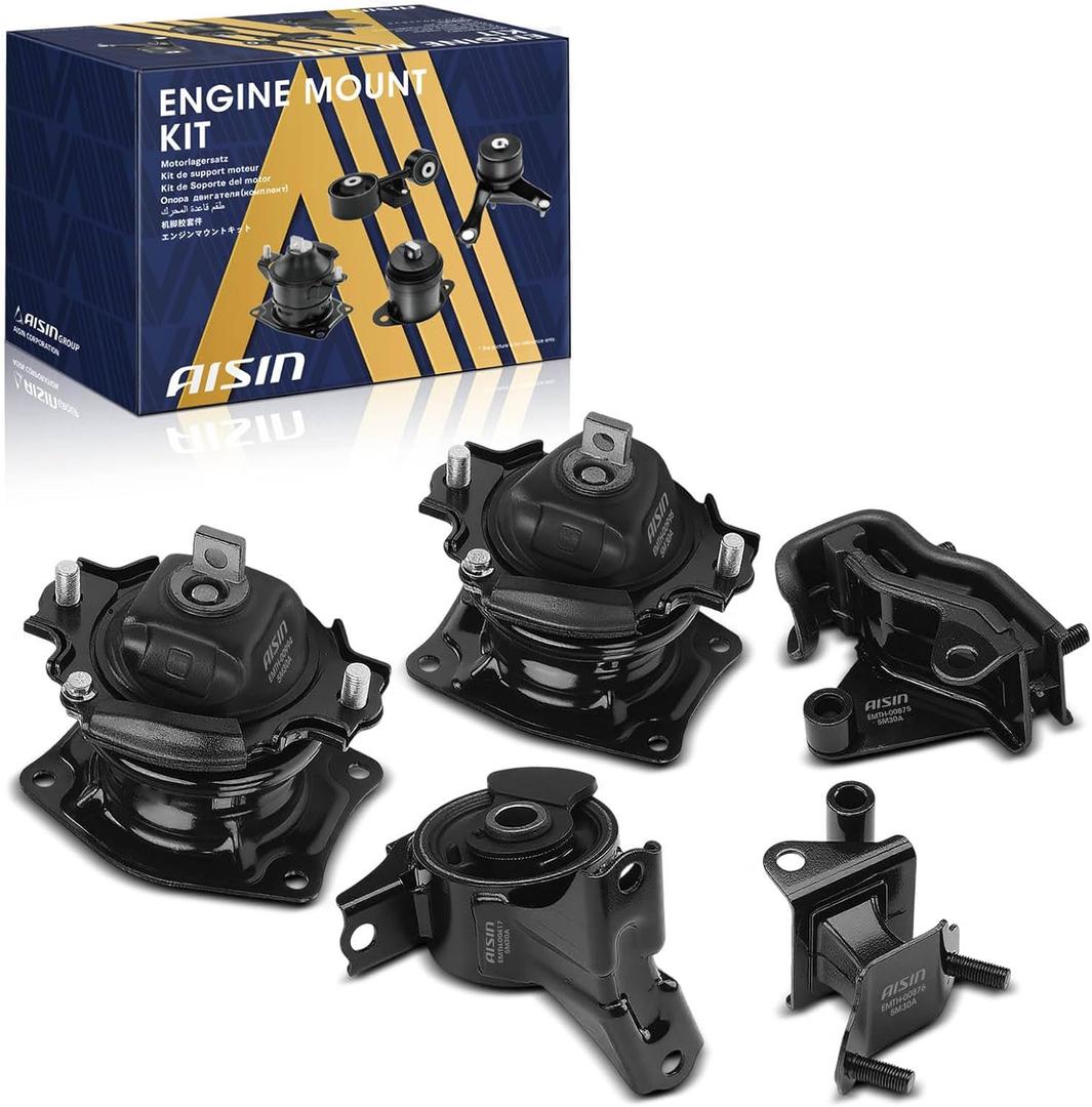 AISIN AFTERMARKET EMTH-20371 5Pcs Engine Motor & Auto Transmission Mount