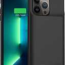 Battery Case for iPhone 13 Pro Max, Enhanced 8500mAh Ultra Thin Portable Protective Smart Charging Case Compatible with iPhone 13 Pro Max (6.7 inch) Rechargeable Extended Battery Charger (Black)