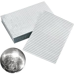 OTYMIOW 12000Pieces Self-Adhesive Mirror Tiles Disco Ball Mirror Tile Square Glass Mosaic Stickers Mini Tile for Craft DIY Glass Tiles Decorations Making (5 x 5 mm Silver)