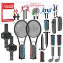 HEYSTOP Sports Accessories for Nintendo Switch 2 ,10 in 1 Family Sports Accessories Kit for Nintendo Switch 2 Games, with Leg Strap,Golf Clubs,Tennis Rackets,Sword Grips,Joy-con wrist straps