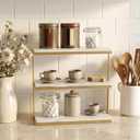 Yungyan 3 Tier Marble Charcuterie Board White and Gold Frame Stand Marble Cake Stand Versatile Serving Display Tray for Weddings Showers Anniversaries Parties Modern Home Decoration, 13.78 x 11.81 x 6.69 In