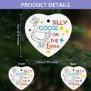 Goose Lover Gift Ceramic Christmas Ornaments Silly Goose Gifts Gag Gifts Animal Lovers Gift Ideas Christmas Birthday Presents Christmas Tree Decorations Ornament for Women Men Friends Sister Mom