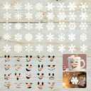 60PCS Christmas Transfer Stickers  20 Snowman Face for Crafts + 40 Snowflake Transfer Stickers for Ornaments, DIY Snowman Face Decals for Christmas Decorations1.5 * 1.5 in (White)