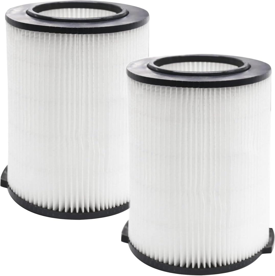 2 Pack Replacement VF4000 Filter for Ridgid Shop Vac Filter 5-20 Gallon, Standard H13 HEAP Wet/Dry Rigid Shop Vac Filters Compatible with Husky 6-9 Gallon Vacs & Craftsman Vacs