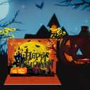 2 x 3D Pop Up Happy Halloween Card, 3D Greeting Pop Up Halloween Card with Light and Music, For Lover, Friends, Family, Colleagues, Includes Message Card and Envelope