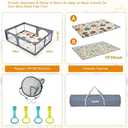 Baby Playpen with Mat, Large Baby Play Yard for Toddler, BPA-Free, Non-Toxic, Safe No Gaps Playards for Babies, Indoor & Outdoor Extra Large Kids Activity Center 79"x59"x26.5" with 0.4" Playmat