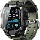 ULTIMAL Rugged Case with Band for Apple Watch 49mm,Compatible with Apple Watch Ultra 3/2/1, Military Grade Shockproof Bumper Cover for iWatch Tactical Band Men (49mm,Army Green)