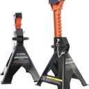 3 Ton Jack Stands, 1 Pair Heavy Duty Steel Car Jack Stands with Double Locking Pins, Adjustable Height for Cars, SUVs, Sedans and Vehicle Repair MaintenanceBlack
