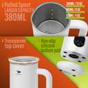 Milk Frother, Electric Milk Frother and Steamer 4 in 1 Automatic Coffee Steamer Frother, 11.8OZ / 350ML Warm and Cold Foam Frother for Coffee,Latte, Cappuccino, Macchiato, Hot Chocolate (White)