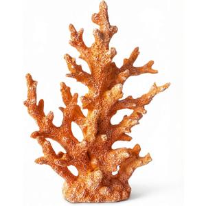 Lifelike Coral Reef Sculpture Statue - Handmade Resin Ocean Decor for Aquarium, Desk, Bathroom, Shelf - Coastal Beach Nautical Theme Gift for Home & Office