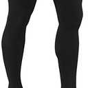 Truform 20-30 mmHg Compression Stockings for Men and Women, Thigh High Length, Dot Top, Closed Toe, Black, XXL