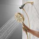 Delta Faucet 6-Spray SureDock Magnetic Shower Head with Handheld Spray, Gold Shower Head with Hose, Showerheads & Handheld Showers, Handheld Shower Heads, Hand Shower, Champagne Bronze 75613-CZ