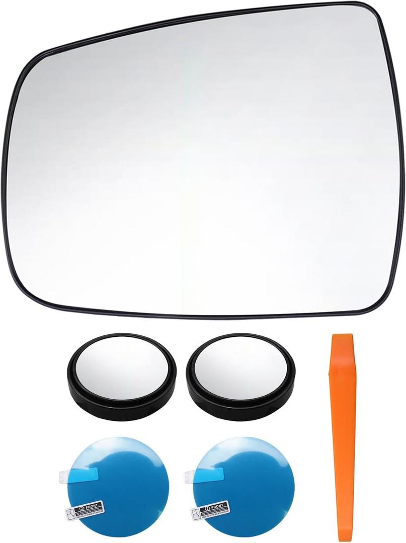 Driver Side Mirror Glass Heated Exterior With Backing Plate Fit for Kia Sorento 2011 2012 2013 2014 2015 Replace 876111U200 876111U100 876111U000, Left