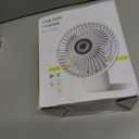 SMARTDEVIL Camping Fan with LED Lights Rechargeable Battery Powered 180 Tilt Folding 3-Speed Adjustable Hanging Hook Portable Cooling Fan for Camping Tent RV Picnic Home Office Outdoor Black