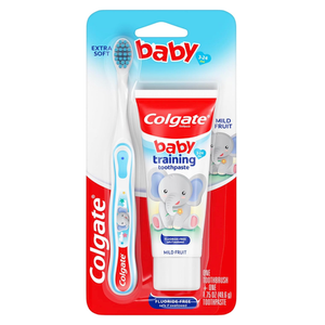Colgate Baby Toothbrush and Training Toothpaste Bundle