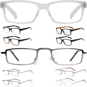 Eyekepper Save 10% on Bundled 5 Pack Vintage Reading Glasses for Men and 5 Pack Half Eye Readers +0.50