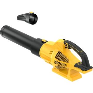 500-CFM 160-MPH Cordless Leaf Blower for Dewalt Battery, Brushless Motor Electric Leaf Blower Cordless with Six Speed Modes, Button Lock and Two Nozzles(Tool Only)