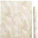 PoetryHome Removable Vinyl Beige Marble Contact Paper for Countertop Table Backsplash Self Adhesive Waterproof Marble Wallpaper Roll 15.7x117 Inches