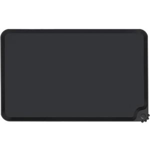 JBD Waterproof Silicone Pet Feeding cat Food mat, Anti-Slip Dog Food Mat to Contain Spills, Protects Floors from Messy Drinkers, Multiple Sizes and Colors for Dogs and Cats (19"L x 12"W, Black)