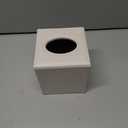 Sumnacon Square Linen Tissue Box Cover - Stylish Cube Tissue Box Holder with Magnetic Bottom, Decorative Tissue Box for Vanity Toilet Tank Dresser Night Stand Table Countertop Office Car, Beige