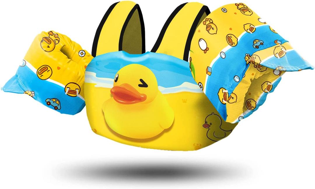 Chriffer Kids Swim Vest Life Jacket for 30-55 Pounds Boys and Girls, Toddler Floaties with Shoulder Harness Arm Wings for 2,3,4,5,6,7 Years Old Baby