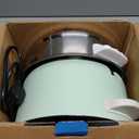 Drizzle 3L Hot Pot Cooker Skillet Steamer - Multifunction Frying Pan 110V Non-Stick Grill 3L Stir-fried Stewed Cookware Steak Noodle Ramen Shabu Shabu Pot - Home Party Kitchen Dorm Cooking Green