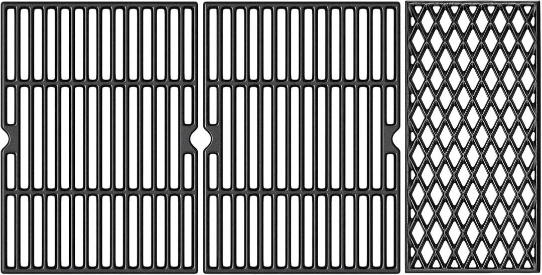 SafBbcue Grill Grate for Dyna-Glo 5-Burner DGH485CRP DGH485CRP-D DGH483CRP DGB495SDP Grill Replacement Parts, Cast Iron Cooking Grates for Dyna Glo 70-01-911 Side Searing Grates