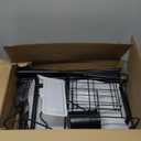 MOUKABAL Dish Drying Rack - Stainless Steel Over The Sink Dish Drying Rack (Expandable Length), 2 Tier Large Dish Rack with Utensil Holder, 32.3" - 33.9"(L) x 11.4"(W) x 32.3"(H) Black