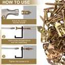 HINZIC 40 Sets Self-Drilling Drywall Anchors, Zinc Plated Steel Screws and Anchors Kit Heavy Duty, No Drill or Holes in Wall, for Garden Statues, Patio Furniture, TV, Shelf Straps, Cabinets - 4 Sizes