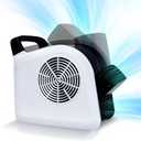 Air Mover Blower Fan - Utility Fan 3 Speeds, 2 AC Outlets, Reset and Circuit Breaker, Carpet Dryer for Garage, Gym, Shop, Kitchen - Ventilating, Cooling and Drying, 12", White