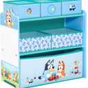 Delta Children - Bluey Design & Store 6 Bin Toy Storage Organizer - Greenguard Gold Certified, Blue