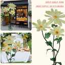 3PCS Giant Artificial Flower Set Waterproof Durable No Fade Easy Care 3D Floral Decor for Home Wedding Office Garden Christmas Party Conference Centerpiece (Light Green)