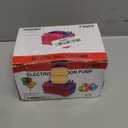 IDAODAN Electric Balloon Pump, Portable Electric Balloon Blower Machine Balloon Air Pump Dual Nozzle Rose Red 110V 600W Balloon Inflator for Party Decorations