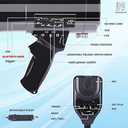 50 Watt Professional Bluetooth Megaphone Bullhorn Speaker with Rechargeable Battery & Portable Strap - Siren and Recording - USB/SD/AUX Input - for Police, Cheerleading, Outdoor (Black)