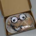 4pcs Halloween Costume Accessories 2025 Set Orange Crazy Wig Googly Eye Glasses, Black Hairbands & Ponytail for Women Man Adults Cosplay Character Funny Dress up Cosplay Party