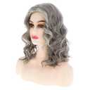 Baruisi Curly Wavy Brown Wigs for Women Medium Long Synthetic Modern Cosplay Hair Wig,Mixed Brown