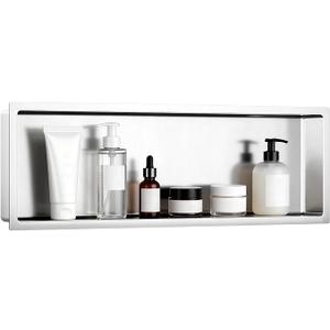 VELPAX No Tile Needed Shower Niche 12"X 36", Bathroom Wall Niche Single Shelf, Stainless Steel Shower Niche for Bathroom, Kitchens, Balconies