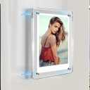 GVBLKGX 6-Pack 2.36"x3.54" Magnet Frames for Refrigerator – Fun & Aesthetic Magnetic Picture Frames for Polaroid & Fujifilm Instax Mini, 3-Inch Photo Holders for Pegboard, School Locker Decor