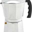 IMUSA 12Cup Stovetop Espresso Maker, Cast Aluminum Coffee Maker, Cuban Coffee Brewer, Moka Pot Style, Portable Coffee Maker for Home, Camping, or Travel