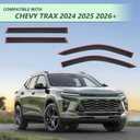 Tape-On Window Rain Guards for Chevy Trax 2024-2026, Side Window Deflectors Window Visor Rain Guards Vent Guard Shade Deflectors Compatible with Chevy Trax Accessories 2024-2026