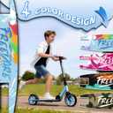 FREEDARE Kick Scooter for Kids & Adults Ages 8+, Foldable Teen Scooter with 2 Big 8-inch Wheels and 4-Level Adjustable Handlebar, Max Load 220 LBS