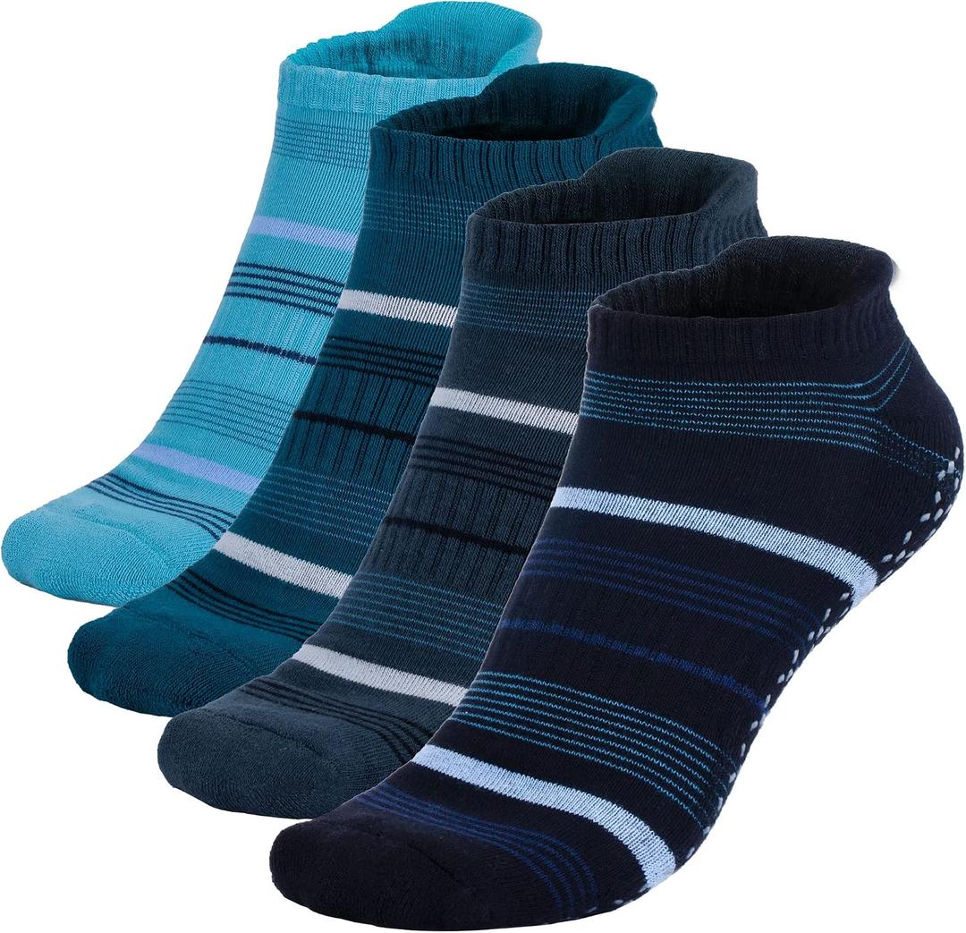 Unenow Unisex Non Slip Grip Socks with Cushion for Yoga Pilates Barre Home & Hospital, M